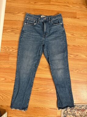 Madewell high rise slim crop boy Jean
